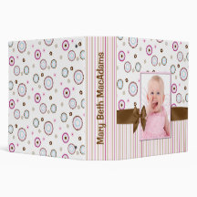 Stylish Pink Baby Scrapbook Binder