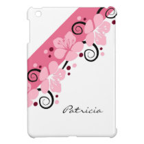Stylish Pink Floral Pattern Personalized ipad mini cases
