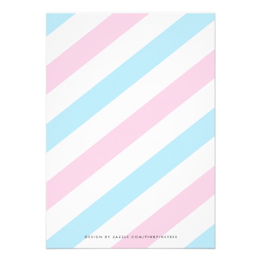 Stylish Pink or Blue Baby Gender Reveal Party Custom Invitations