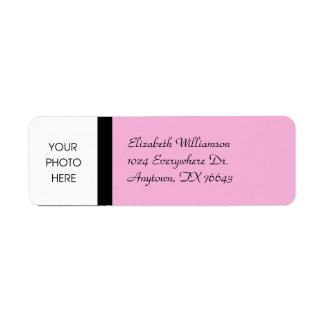 Stylish Pink Return Address Label