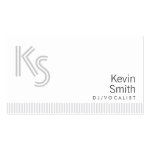 Stylish Plain White DJ Music Business Card