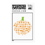 Stylish Pumpkin Personalized Halloween Postage Sta stamps