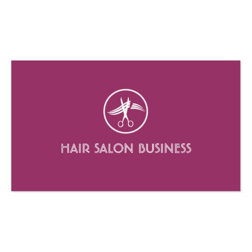 Stylish Purple Hair Salon Business Loyalty Card Business Card Template