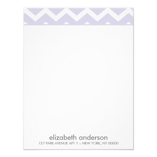Stylish Purple Zig Zag Chevron Pattern Note Cards Personalized Invites