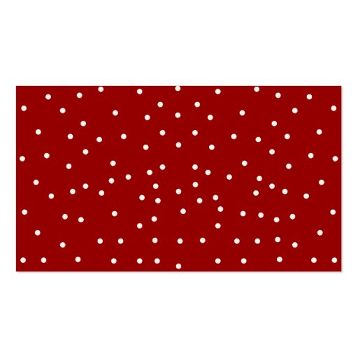 Stylish Red & White Polka Dot Mommy Card Business Card Template (back side)