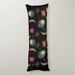 Stylish Retro Atomic Sphere Fabric Print Body Pillow