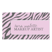 Stylish Retro Zebra Print Business Cards