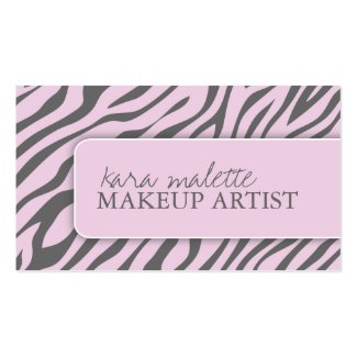 Stylish Retro Zebra Print Business Cards profilecard