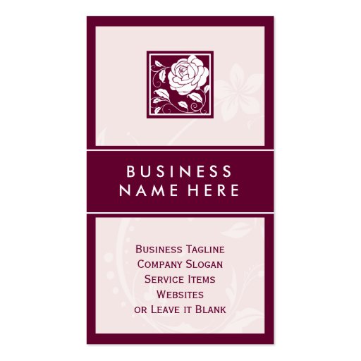 Stylish Rose Boutique Logo - Mulitpurpose Business Card Template (front side)