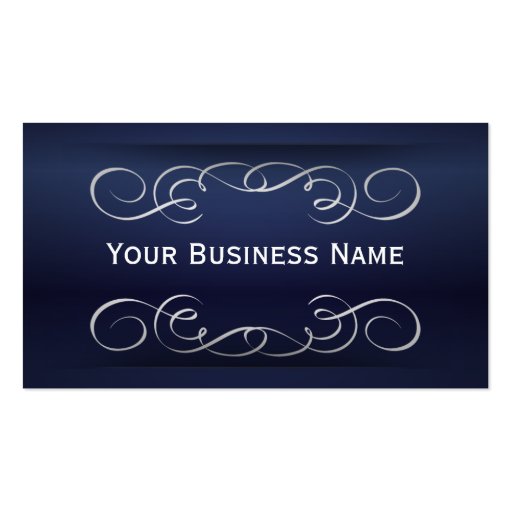 Stylish Royal Blue Boutique Business Card (front side)
