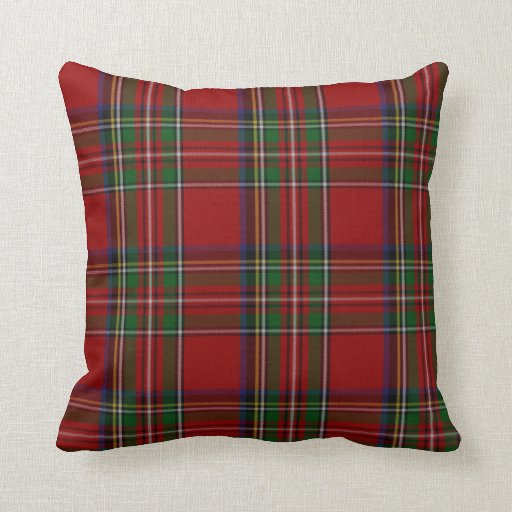 Stylish Royal Stewart Tartan Plaid Pillow Throw Pillow Zazzle