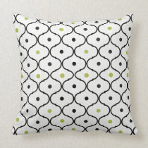 Stylish Scallopes and Polka Dot Pillow pillows