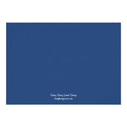 Stylish Script First Communion Invitation - Blue