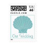 Stylish Sea Shell Wedding Stamp