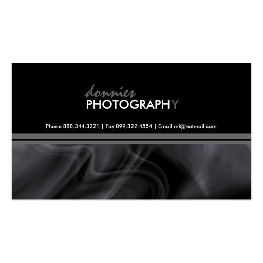 Stylish Smoky Business Card (front side)