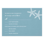 Stylish Starfish Wedding RSVP/Response Cards Invitations