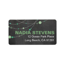 Stylish Strands | chalkboard mint Personalized Address Label