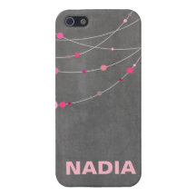 Stylish Strands chalkboard pink iPhone 5 Case