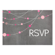 Stylish Strands RSVP chalkboard pink Custom Invitations