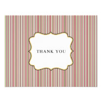 Stylish Stripes Flat Thank You Card invitations