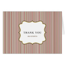 Stylish Stripes Folded Thank You Card cards