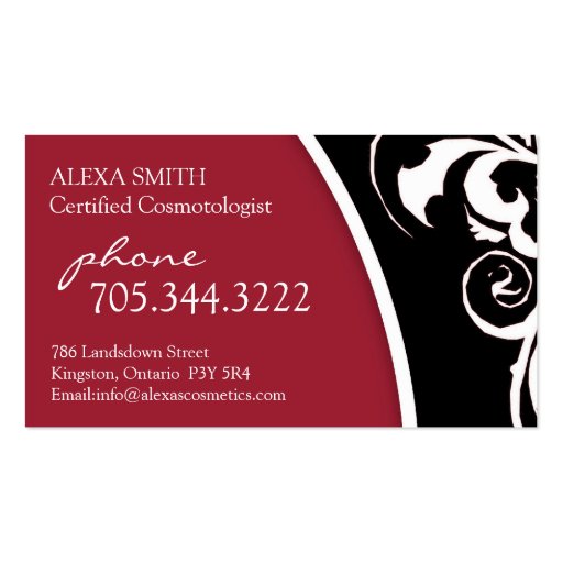 Stylish Swirl :: Business Card (back side)