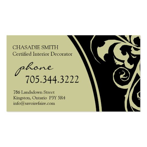 Stylish Swirl :: Business Card (back side)
