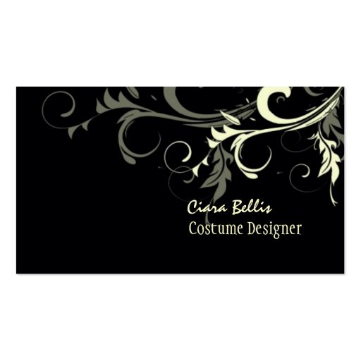 Stylish swirls Costume Designer Business Card Templates