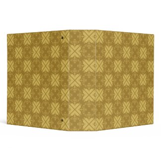 Stylish Swirls Pattern Binders:Yellow Brown