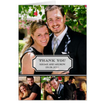 Stylish Tab Thank You Card