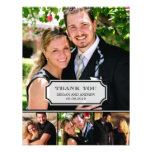 Stylish Tab Wedding Photo Thank You Card invitations