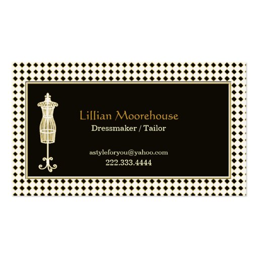 Stylish Tailor Shop Business Card