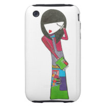 stylish talking girl on iphone casemate cases