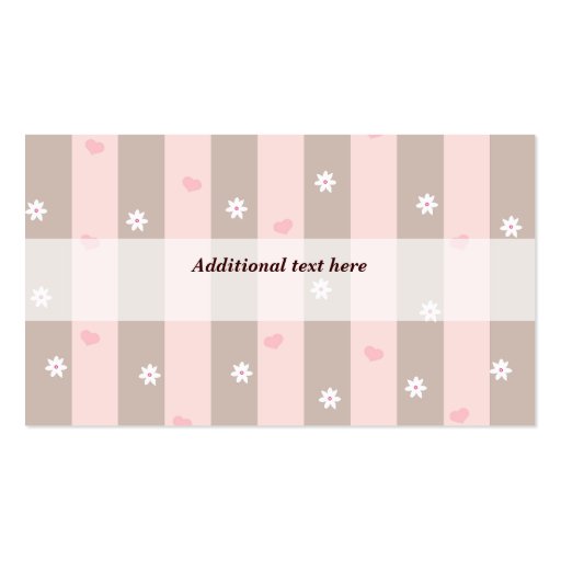 Stylish Taupe & Pink Bakery Business Card (back side)