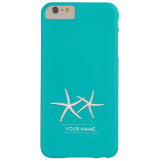 Stylish Tiffany Blue Starfish Barely There iPhone 6 Plus Case