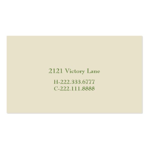 Stylish Topiary Flower Mommy Card Business Card (back side)