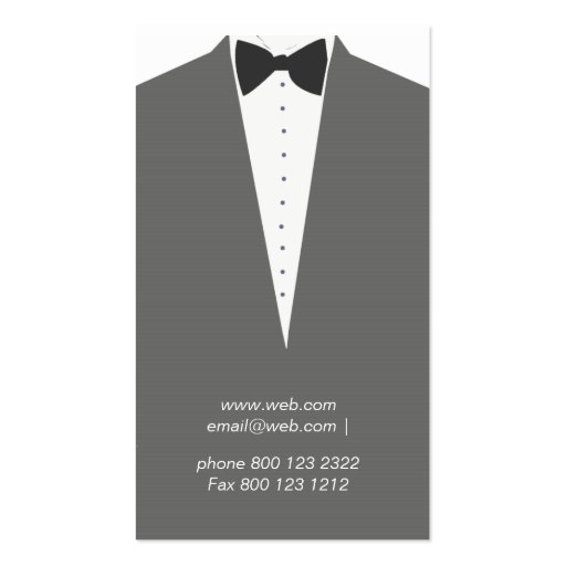 Stylish  Trendy Mens Ware Business Card Template (back side)