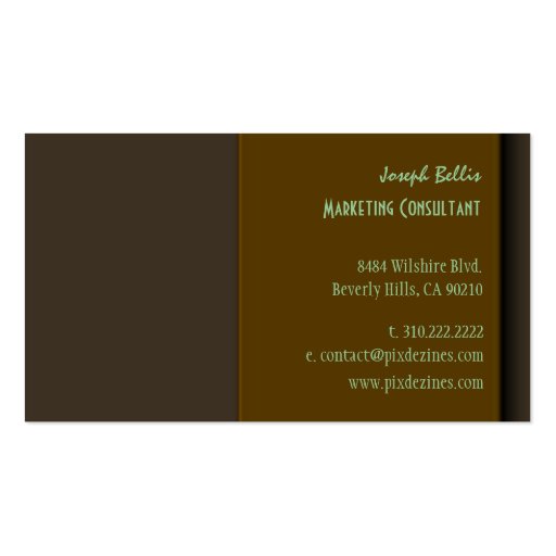 Stylish trendy retro colors business cards (back side)