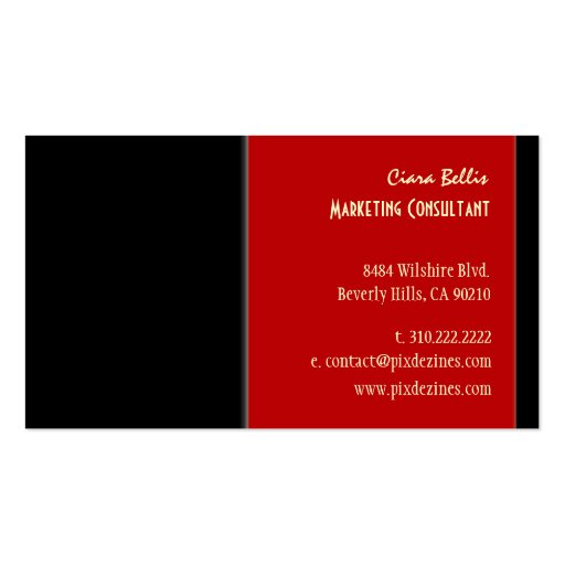 Stylish trendy retro colors business cards (back side)