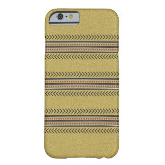 Stylish Tribal Stripes Pattern On Gold