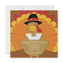 Stylish Turkey Thanksgiving Invitations