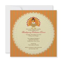 Stylish Turkey Thanksgiving Invitations