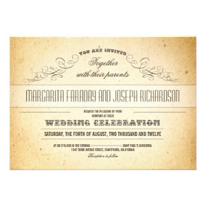 stylish typography design vintage wedding invites