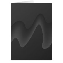 Stylish Wave Design in Dark Gray. Greeting Cards