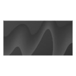Stylish Wave Design in Dark Gray. Customized Photo Card