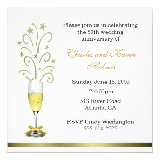 Stylish Wedding Anniversary Party Invitation