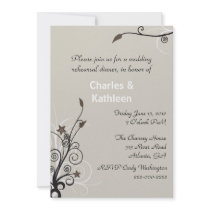 Stylish Wedding Rehearsal Invitation