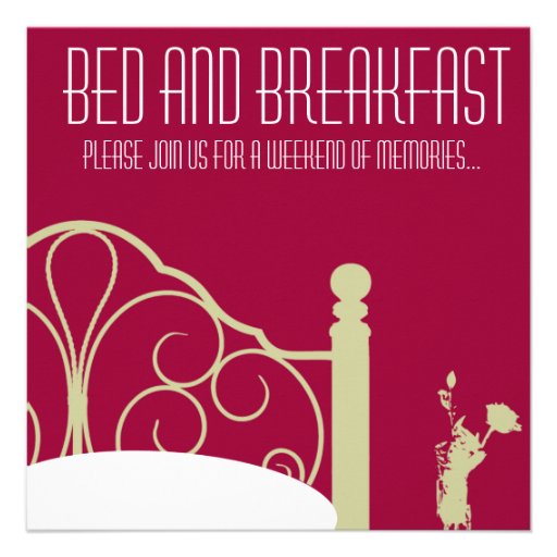 Stylish Weekend Bed and Breakfast Invitation