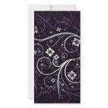 Stylish white floral design valentine gift photo card