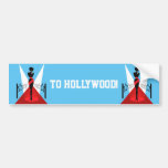 Stylish woman silhouette on red carpet with stars bumper sticker